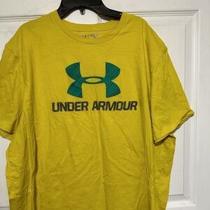 Under Armour Yellow and Teal Men's Shirt